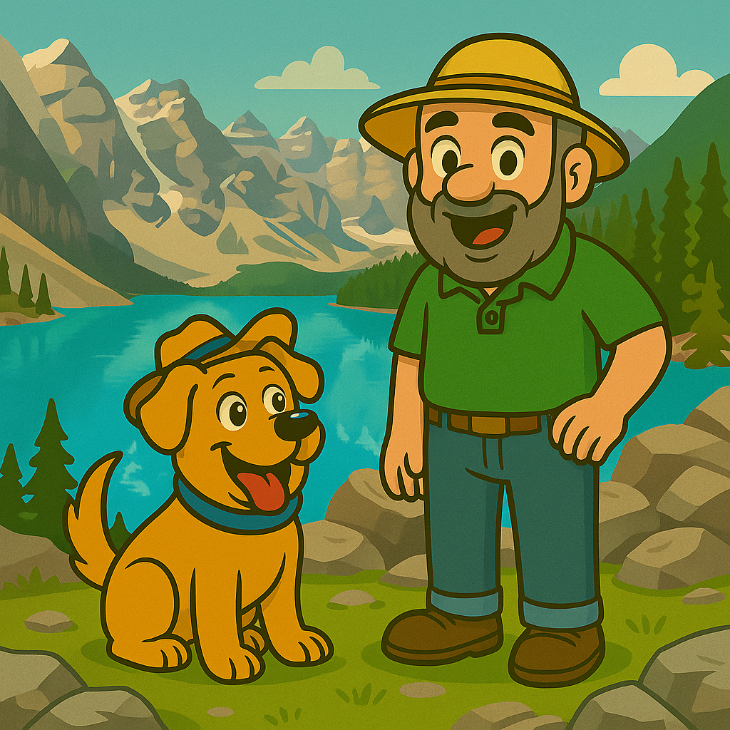 Harley & Dad at Lake Louise