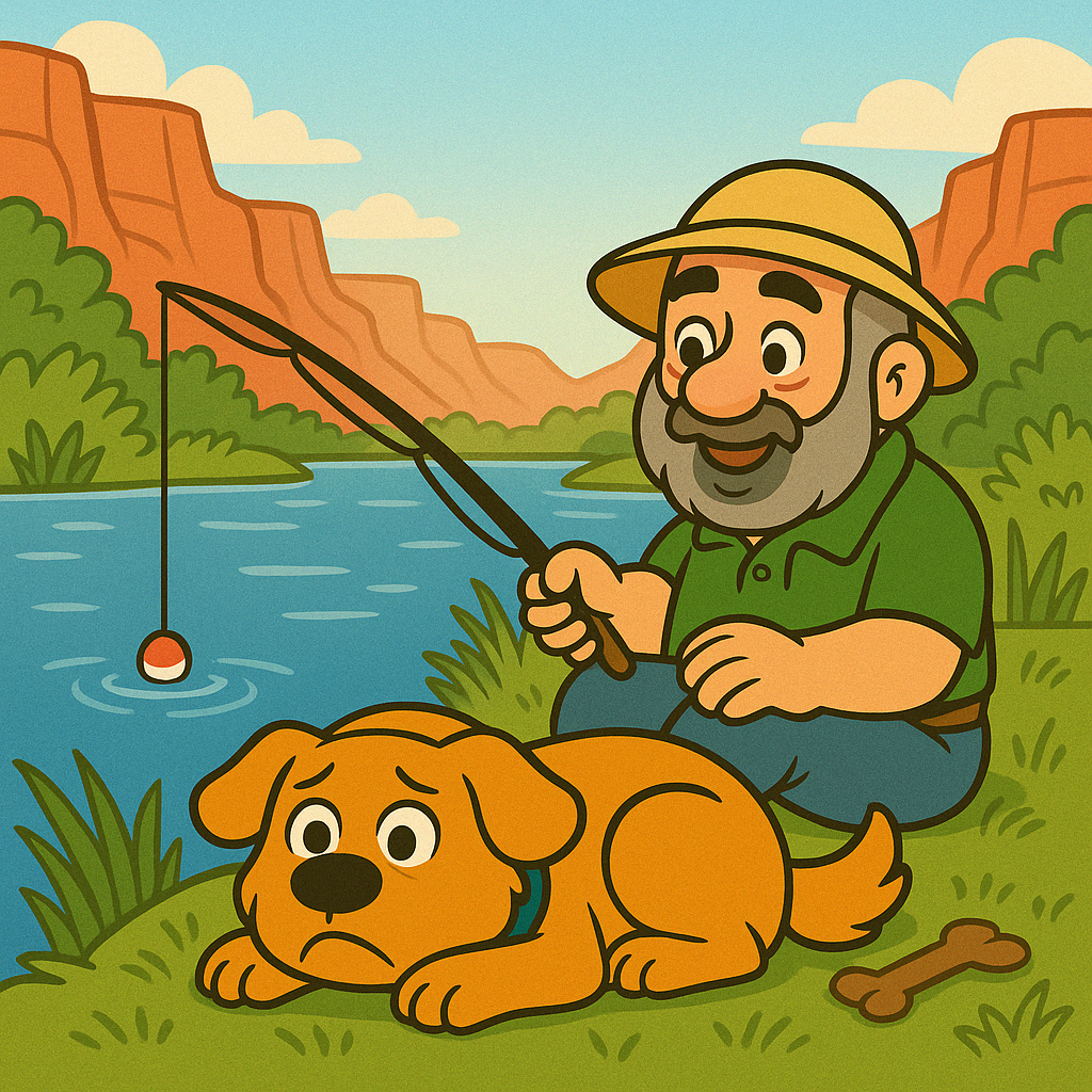 Harley & Dad Fishing