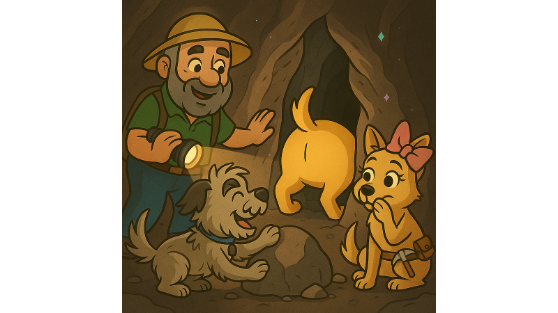 Lantern glow, crystals, brave little team.